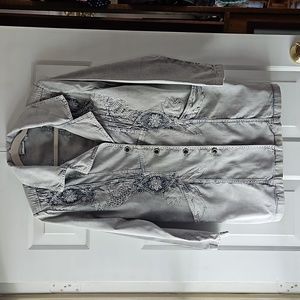 Vintage, New Port News, ladies distressed denim blazer/jacket